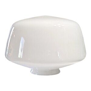 School House Light Globe White Milk Glass Ceiling Light Globe 9" Farmhouse VTG